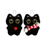 Черный бархат Meow Baby-Bell Шарф Комплект для двойняшек [Сумка для покупок включена]