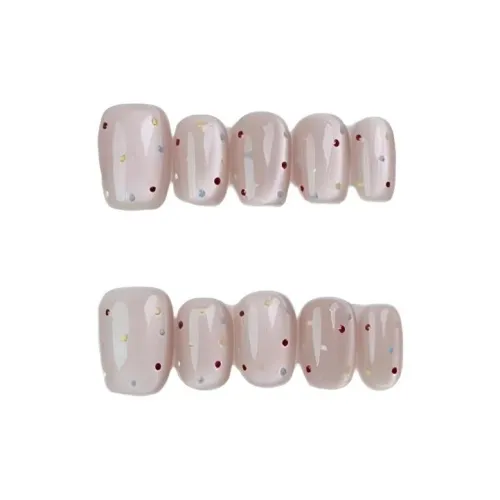 LIANJING [Yam Мячи] Ручная работа Фальшивая Погоня Розовый Кошачий глаз Полка Дот Маленький Короткий Броня 17mm Короткий Квадрат