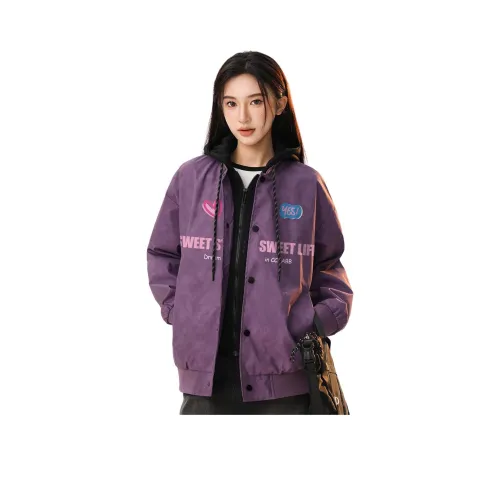 CCAABB Фиолетовый Унисекс Куртки