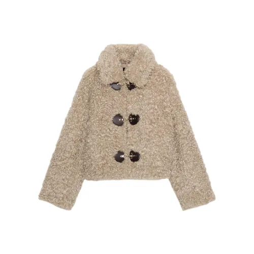 ZARA Коричневый Женские Бархатные Куртки