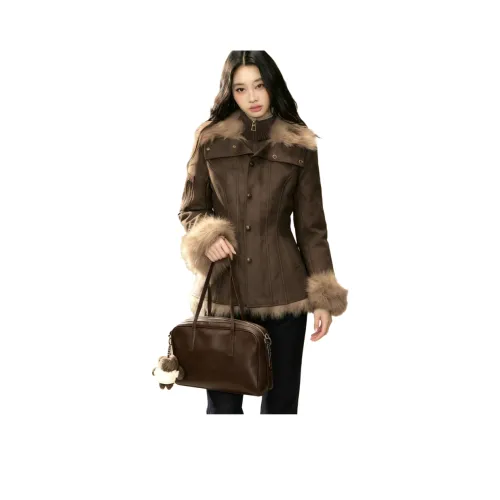 BABUGGE Коричневый Женский Пуховик
