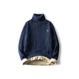 Темно-синий, синий, с флисовой подкладкой (металл, команда, логотип, съемный)