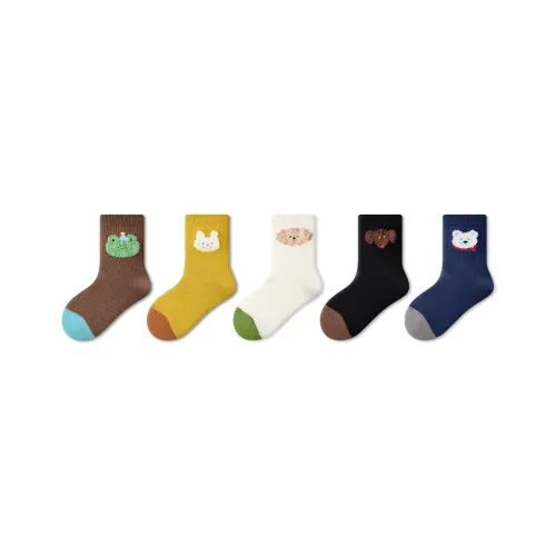 PRIMEET Cute Animals 5 Pack Kids Socks PRIMEET Милые Животные 5 Пачка Детские Носки