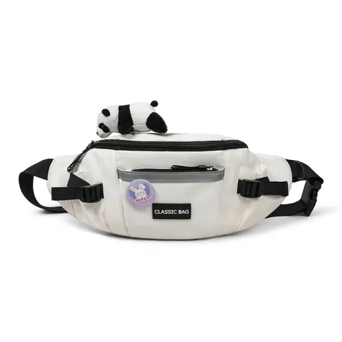 Crtnzo Kroez Ткань Sling Сумка Стандартная Унисекс Экрю Черный