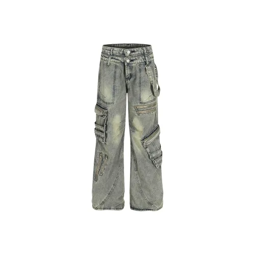 BLACK AT Синий Унисекс Джинсы