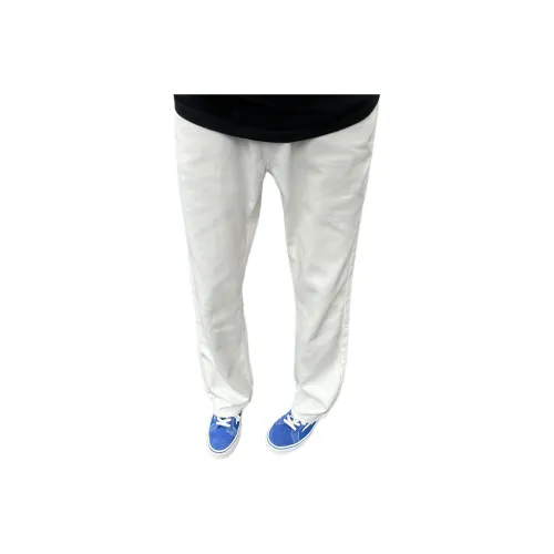 GMTK Белый Полуэластичный Пояс Мужские Джинсы