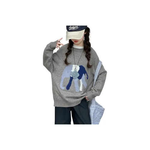 Qiao Ni Tong Серые Свитера для Подростков