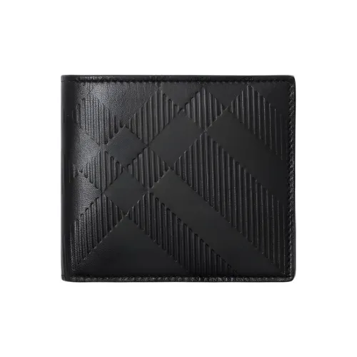 Burberry Складной Бумажник С Тиснением В Клетку 8 Отделений Для Карт Отделение Для Купюр С Разделителем 2 Отделения Со Свободным Доступом