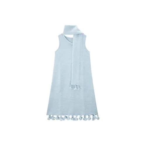 LEDIN Холодно-голубой Женские Платья без рукавов