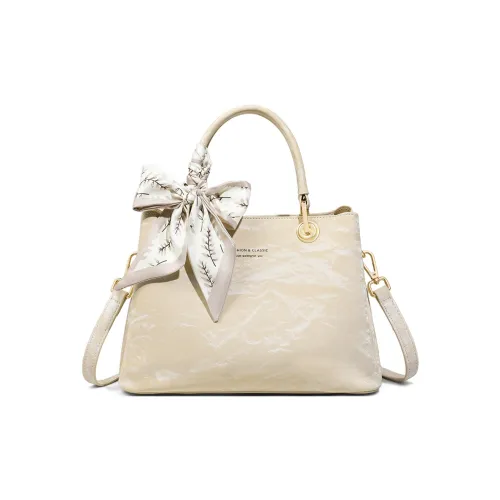 PT'SON Сумка из синтетической кожи стандартная женская кремовый абрикос серебристо-серый