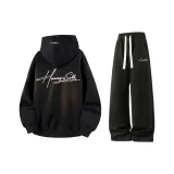 Комплект одежды [Черный свитшот + Черные штаны]