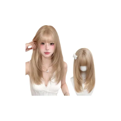 GLUNA Chambray Milk Tea Винтаж Чёлка Льняная ткань Светло-золотой High END Средний Длина (размер в длину) Волосы