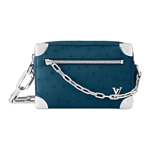LOUIS VUITTON SOFT TRUNK Логотип Этикетка Сумка Мини Женские Синий