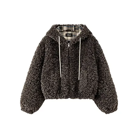 CHUU Carbon Gray Женское короткое пальто