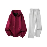 2503 Бордовый + M07 Белый Фотиния Серый