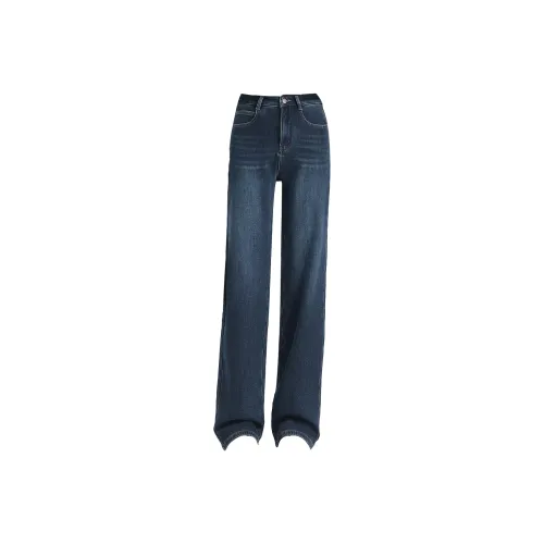 Weixi Синий Черный Женские Джинсы