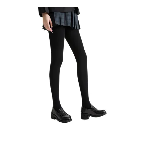 Lanza [1 упаковка] Черные носки с рисунком "стопы" термобрюки для женщин