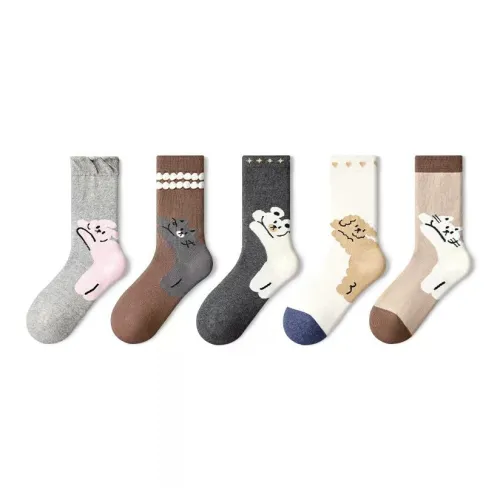 PRIMEET Носки Crew Женские упаковка из 5 пар