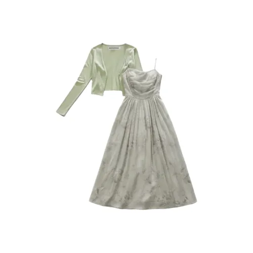 Mochahome Сосновый морозный зеленый Женские Комплекты с юбкой