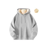 [Флисовая подкладка Свитшоты] Фотиния Серый (Tb47 Уличный Логотип на правой стороне низ)