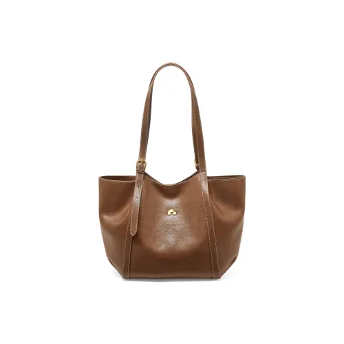 Narandu Сумка через плечо из коровьей кожи с синтетической кожей большой женский цвет сандаловый коричневый