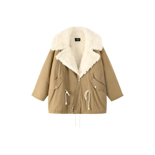 CHUU Горчичный зеленый Женские Короткие пальто