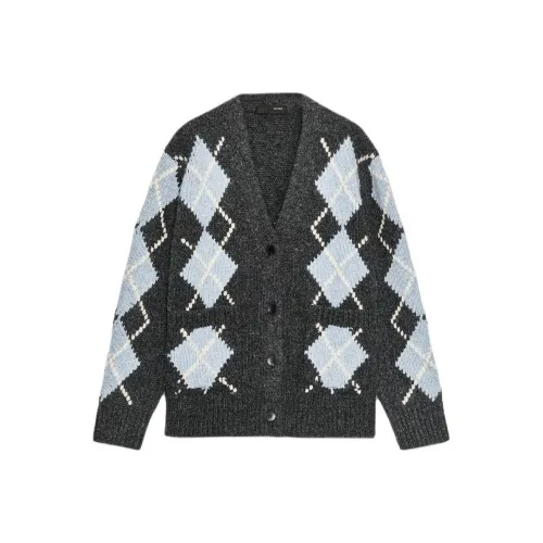 ZARA Серый Синий Женский Трикотаж