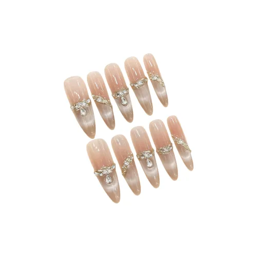 XIAMEIYU MIYU Светлячок Премиум Dense Румяна Французский Кошачий глаз Ручной Nail Art 35 мм Фальшивая Подкова Острый Тип