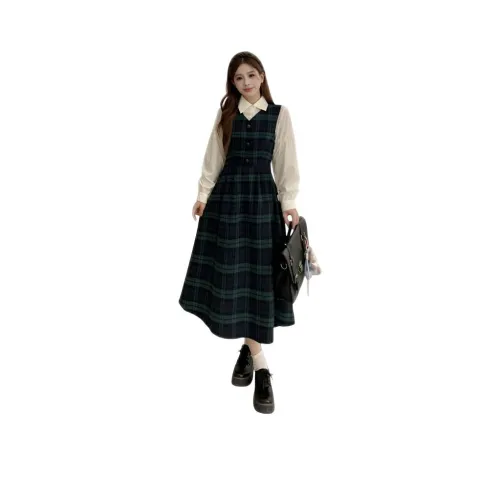 Genius Pooh Длинное платье с длинными рукавами женское