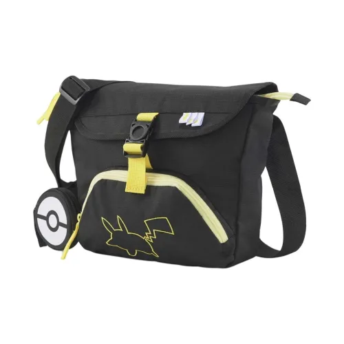 Pokémon PUMA Collaboration Полиэстер Плечевая сумка Унисекс Черный Светло-лимонный