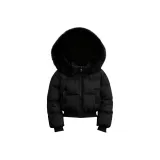 Черный хлопковый пуховик