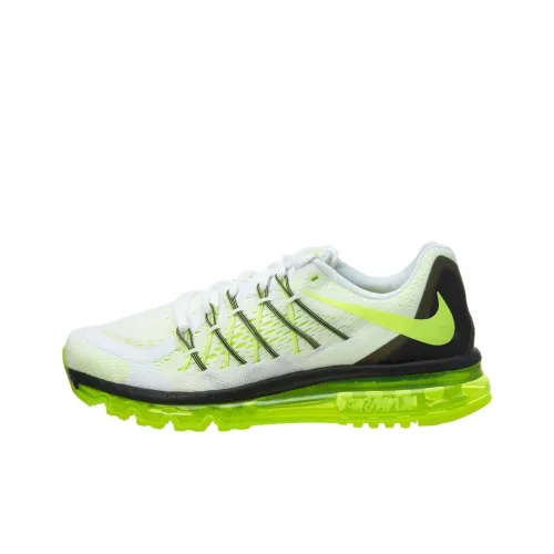 Nike Air Max 2015 Амортизация Низкий Топ Беговые Кроссовки Мужские Белый Зеленый Черный