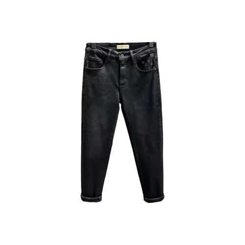 JIKENDI Мужские черные джинсы