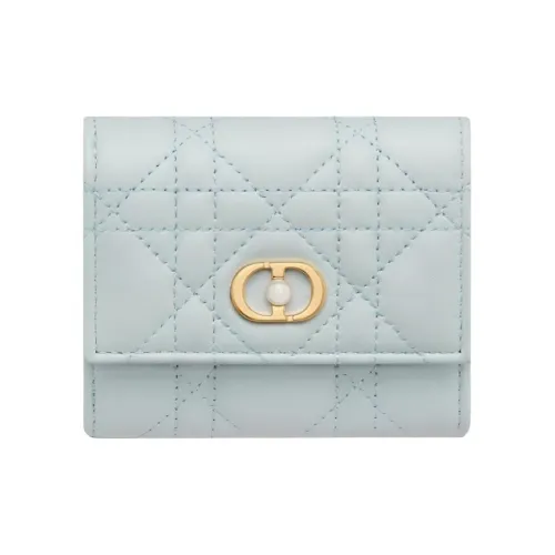 DIOR Jolie Dior Lambskin Wallet Women's Blue