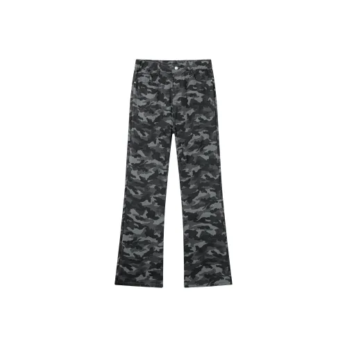 VIPGOOSE Серый камуфляж Унисекс Джинсы