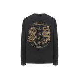 Винтажный черный с длинным рукавом