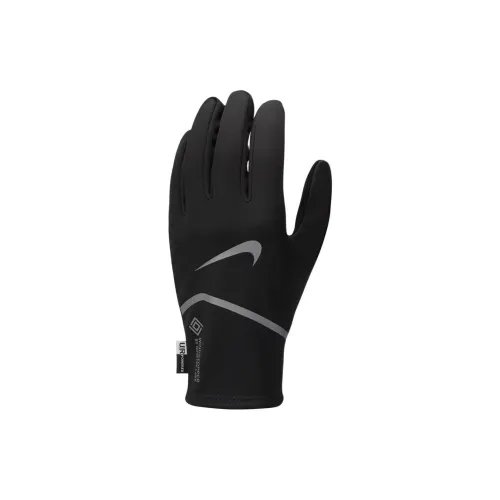 Nike Полиэстер Спортивные Перчатки Унисекс Черный Серебряный