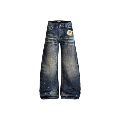 WUHA CREW Blue Unisex Jeans