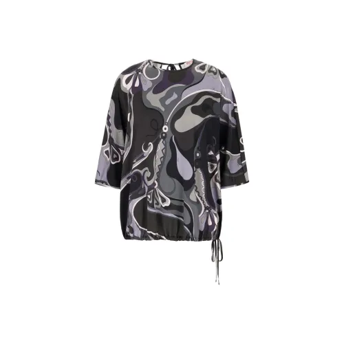 EMILIO PUCCI Черные Женские T-рубашки