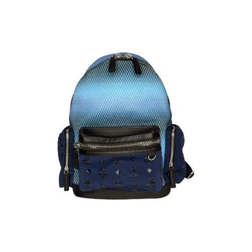 MCM STARK Полиэстер Рюкзак Средний Мужской Синий