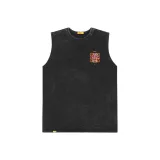 Винтажный черный топ без рукавов