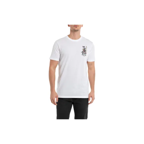 REPLAY Белая Мужская T-Рубашка