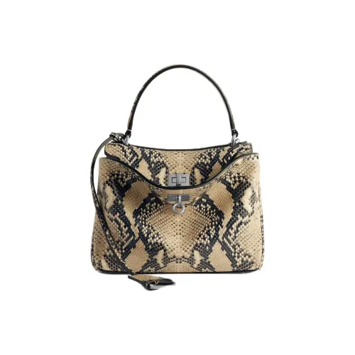 Balenciaga Rodeo Телячья кожа Одно плечо Сумка Мини Женская Натуральный и Черный