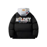 Чёрный с серым капюшоном