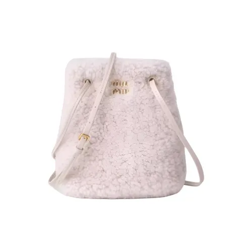 MIU MIU Шерсть с овчиной Сумка на плечо Мини Женская Айвори