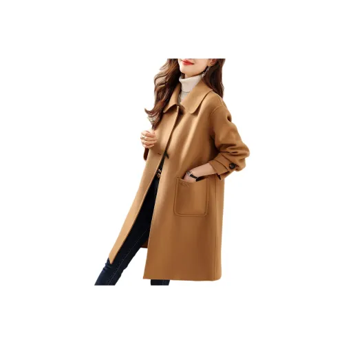 LADYXIEXIE Верблюжий цвет Бесплатно LD Бренд Наклеенный Женские Пальто