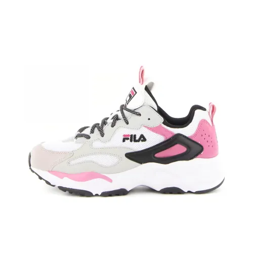 FILA Ray Tracer Амортизация Износостойкий Низкий Топ Повседневная Обувь Женская Белый Розовый