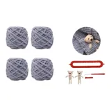 Карман Медведь Светло-Серый (Материал Kit) [Включает Loom, Легкость использования для новичков]