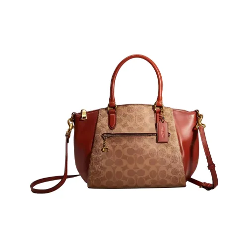 COACH Elise Покрытый холст с утонченной телячьей кожей сумка через плечо сумка через плечо средний размер женская