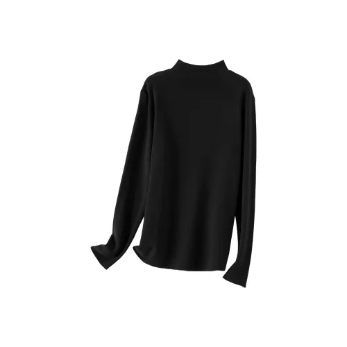 Late White Черные Женские T-рубашки